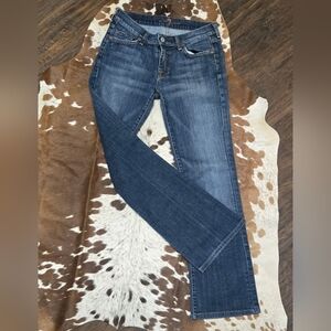 7 For All Mankind Blue Boot Cut Women's Jeans